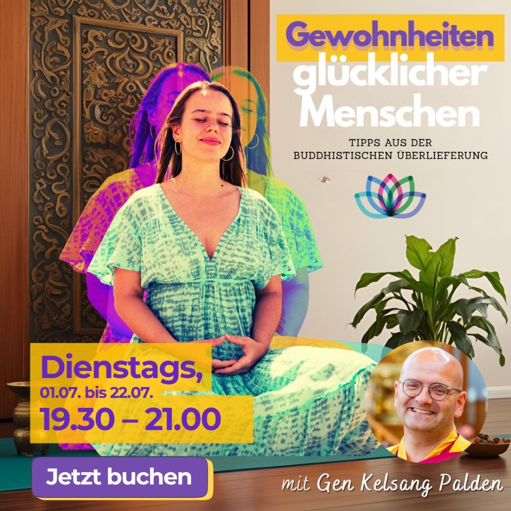 Event image for NEU: Gewohnheiten glücklicher Menschen – Tipps aus der buddhistischen Überlieferung